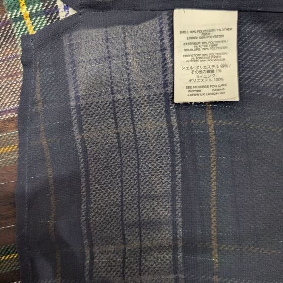 Jcrew Halter top with necktie in plaid chiffon blend size s - Picture 5 of 5